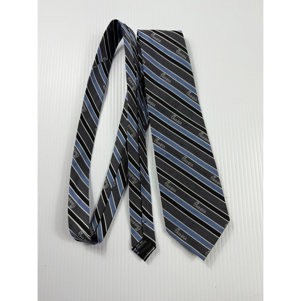 Chick-fil-A Striped Necktie Silk Logo Business‎ Casual Career